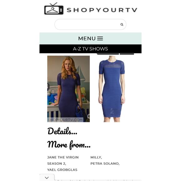 MILLY New York Engineered Mesh Dress Royal Blue Bodycon L 8-10 - Picture 7 of 8